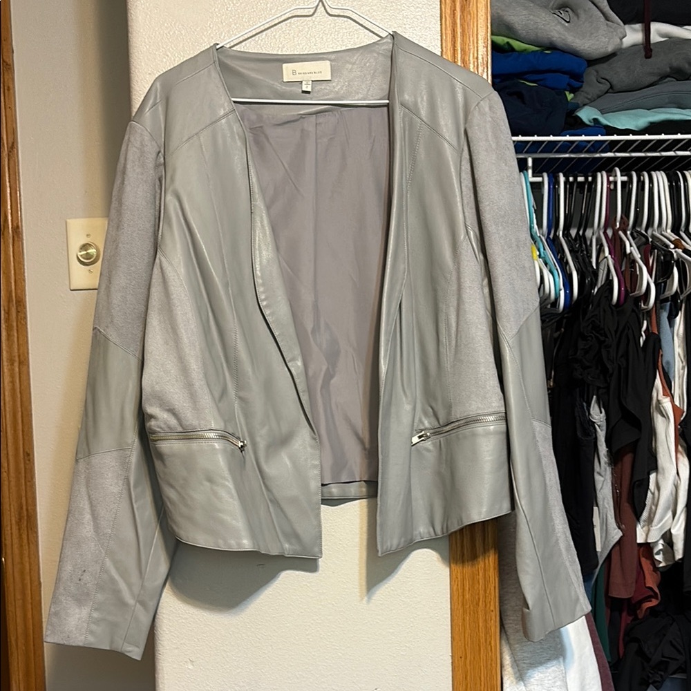 Gray Open-Front Jacket